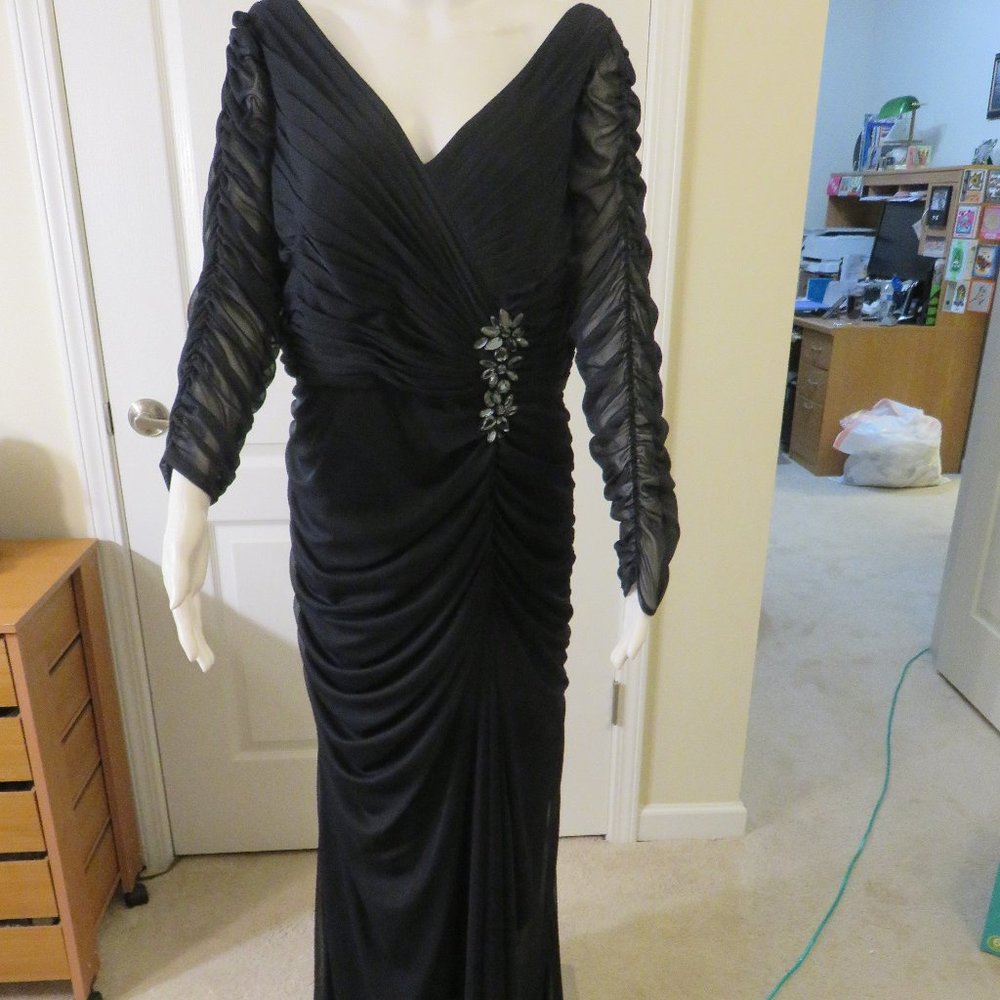 Navy Blue Gown by Adrianna Papell
